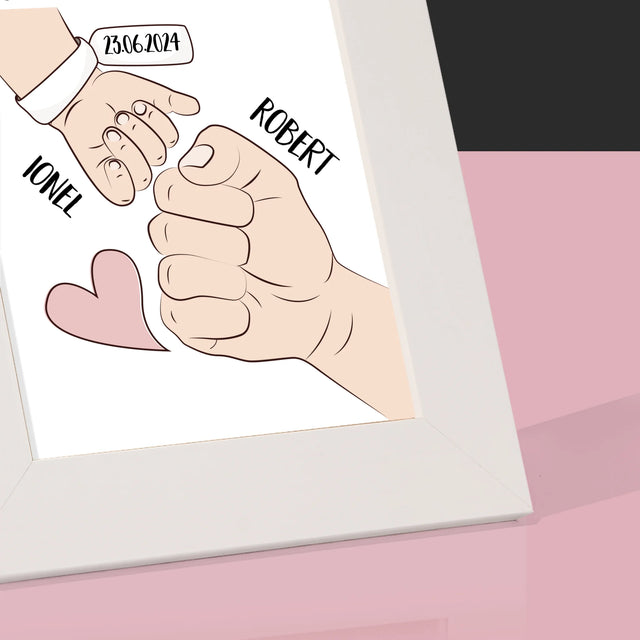 Numele Și Semnătura: Prima Zi A Tatălui Împreună - Ramă Pentru Fotografii (Horizontală)