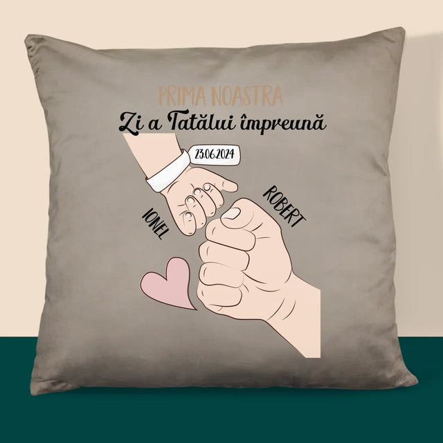 Numele Și Semnătura: Prima Zi A Tatălui Împreună - Pernă (Cu Fotografie)