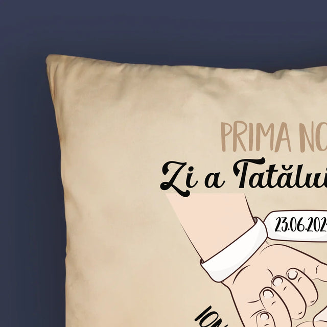 Numele Și Semnătura: Prima Zi A Tatălui Împreună - Pernă (Cu Fotografie)