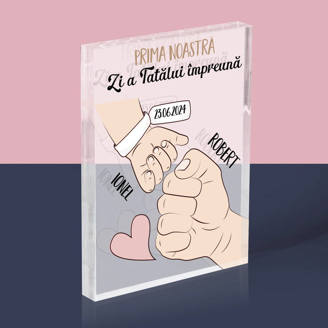 Numele Și Semnătura: Prima Zi A Tatălui Împreună - Bloc Acrilic