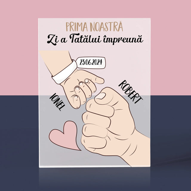 Numele Și Semnătura: Prima Zi A Tatălui Împreună - Bloc Acrilic
