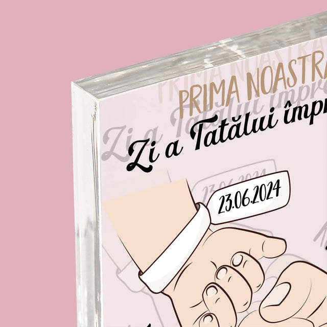 Numele Și Semnătura: Prima Zi A Tatălui Împreună - Bloc Acrilic