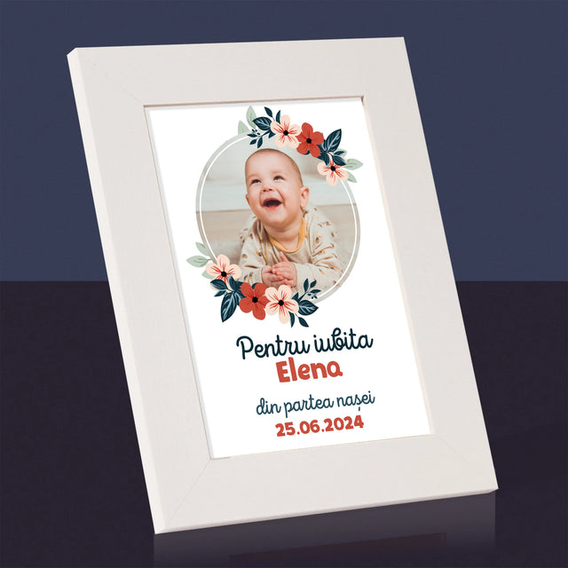 Fotografie Si Semnătură: Pentru Copil Din Partea Nașilor - Ramă Pentru Fotografii (Horizontală)