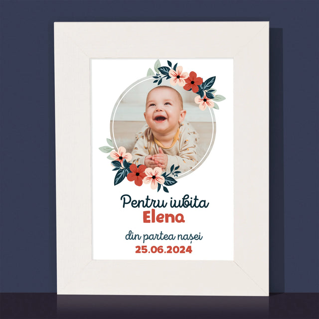 Fotografie Si Semnătură: Pentru Copil Din Partea Nașilor - Ramă Pentru Fotografii (Horizontală)