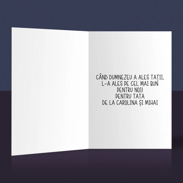 Fotografie Si Semnătură: Mulțumim Tată - Card Cu Felicitări