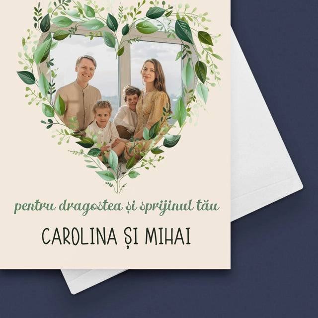 Fotografie Si Semnătură: Mulțumim Tată - Card Cu Felicitări