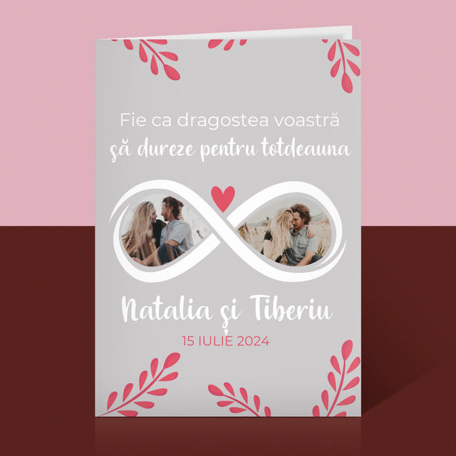 Colaj De Fotografii: Fie Ca Dragostea Voastră Să Dureze Pentru Totdeauna - Card Cu Felicitări