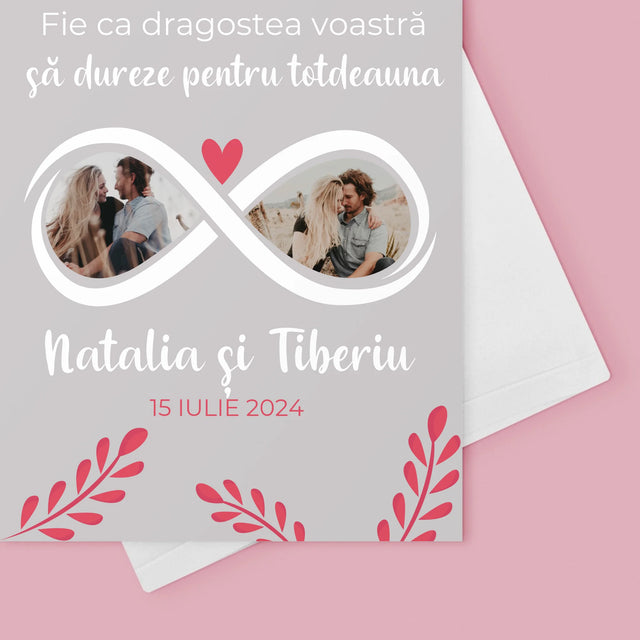 Colaj De Fotografii: Fie Ca Dragostea Voastră Să Dureze Pentru Totdeauna - Card Cu Felicitări