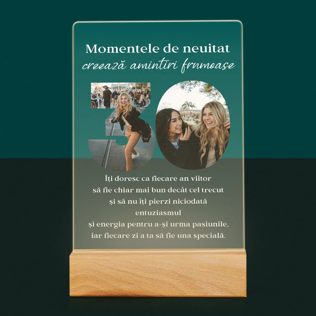 Cuvânt Din Fotografii: 30 De Ani - Imprimare Pe Sticlă Acrilică (Verticală)