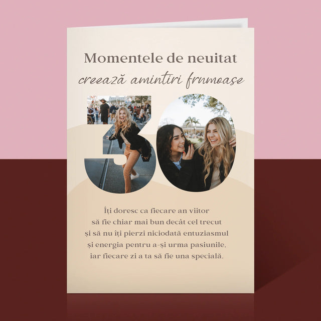 Cuvânt Din Fotografii: 30 De Ani - Card Cu Felicitări