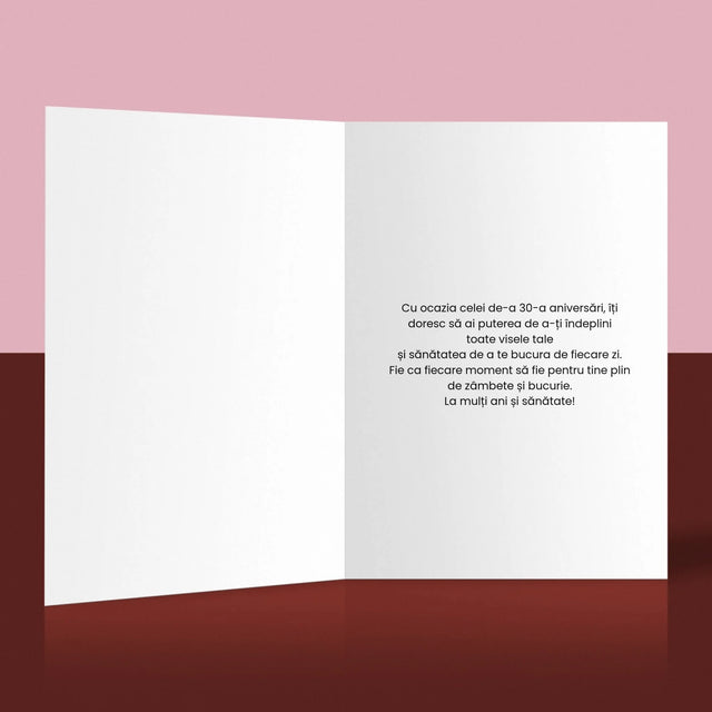 Cuvânt Din Fotografii: 30 De Ani - Card Cu Felicitări
