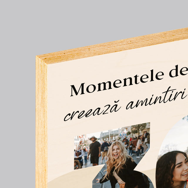 Cuvânt Din Fotografii: 30 De Ani - Imprimare Pe Lemn ( Verticală)