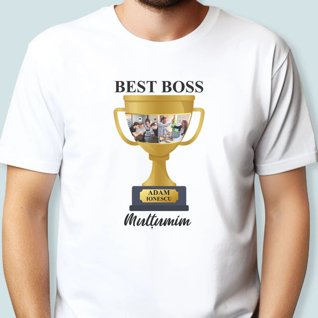 Colaj De Fotografii: Cupa Best Boss - Tricou Pentru Bărbați
