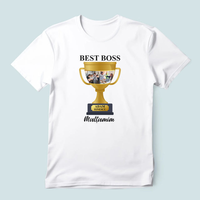 Colaj De Fotografii: Cupa Best Boss - Tricou Pentru Bărbați