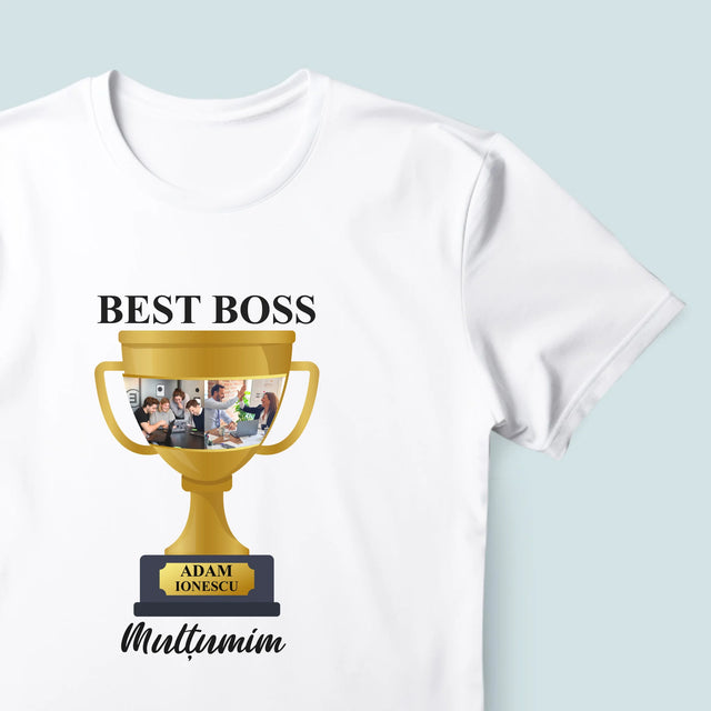 Colaj De Fotografii: Cupa Best Boss - Tricou Pentru Bărbați