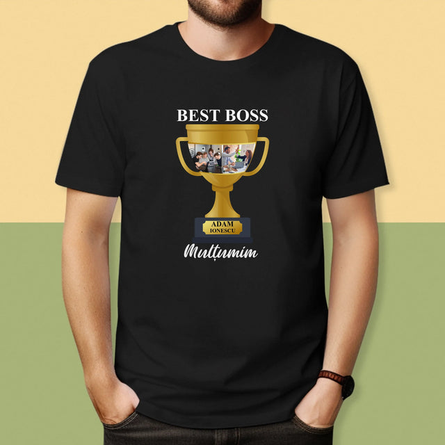 Colaj De Fotografii: Cupa Best Boss - Tricou Pentru Bărbați