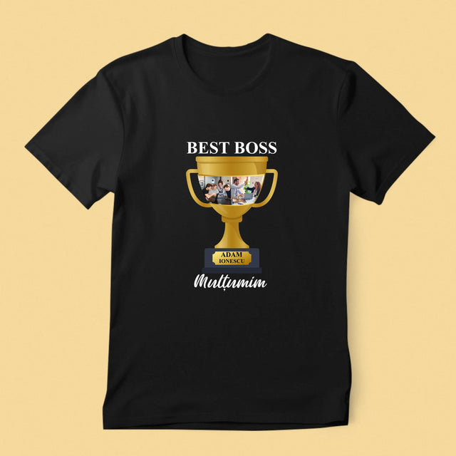 Colaj De Fotografii: Cupa Best Boss - Tricou Pentru Bărbați