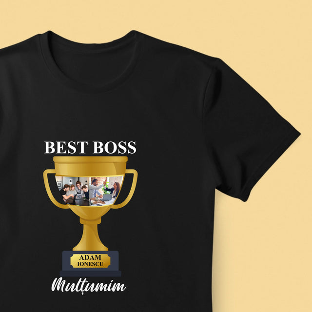 Colaj De Fotografii: Cupa Best Boss - Tricou Pentru Bărbați