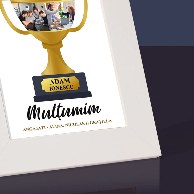 Colaj De Fotografii: Cupa Best Boss - Ramă Pentru Fotografii (Horizontală)