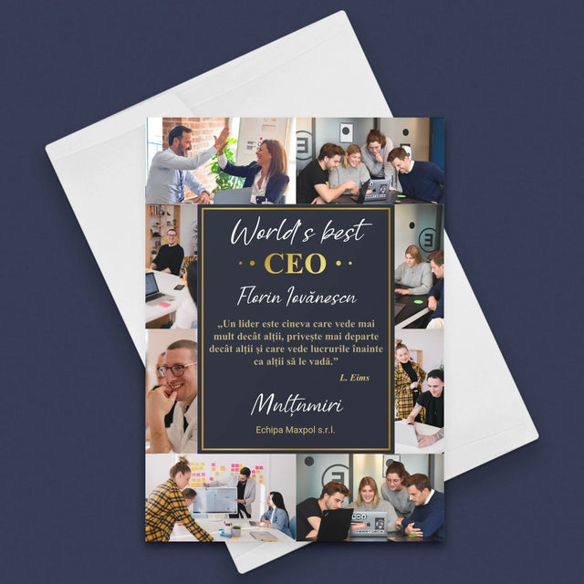 Colaj De Fotografii: World’S Best Ceo - Card Cu Felicitări