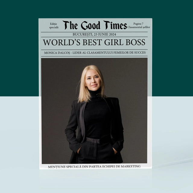 Copertă Derevistă: World’S Best Girl Boss - Bloc Acrilic