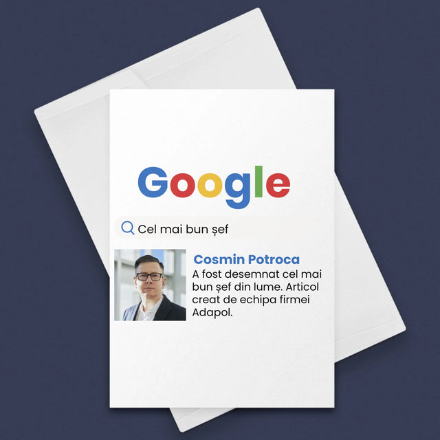 Fotografie Si Semnătură: Cel Mai Bun Șef - Rezultat Google - Card Cu Felicitări