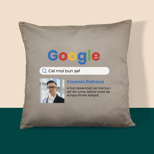 Fotografie Si Semnătură: Cel Mai Bun Șef - Rezultat Google - Pernă (Cu Fotografie)