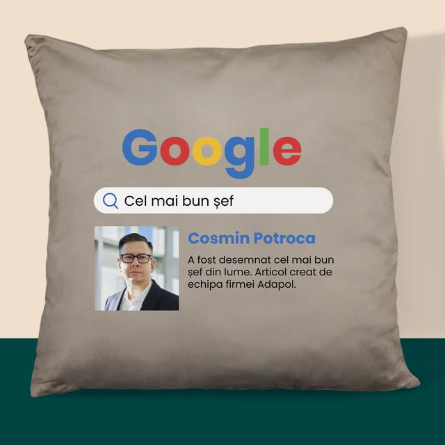 Fotografie Si Semnătură: Cel Mai Bun Șef - Rezultat Google - Pernă (Cu Fotografie)