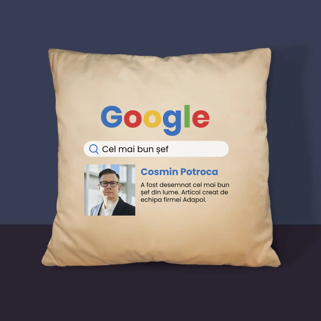 Fotografie Si Semnătură: Cel Mai Bun Șef - Rezultat Google - Pernă (Cu Fotografie)