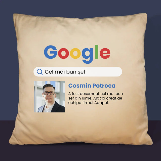 Fotografie Si Semnătură: Cel Mai Bun Șef - Rezultat Google - Pernă (Cu Fotografie)