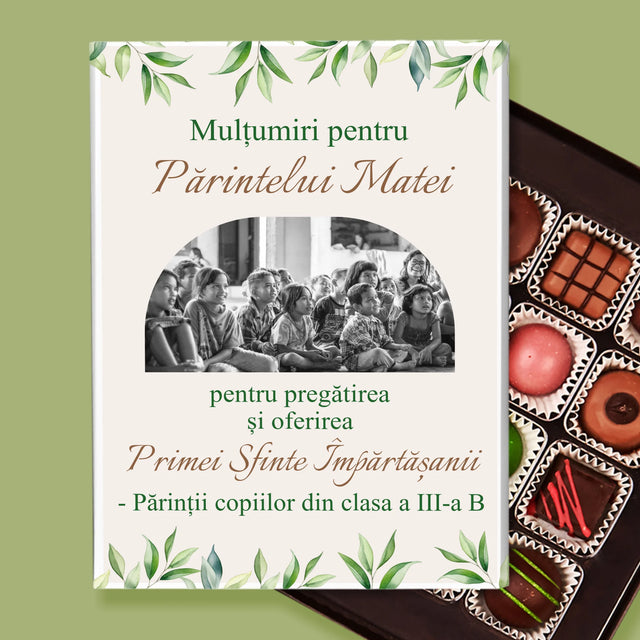 Fotografie Si Semnătură: Mulțumiri Pentru Prima Comuniune - Praline