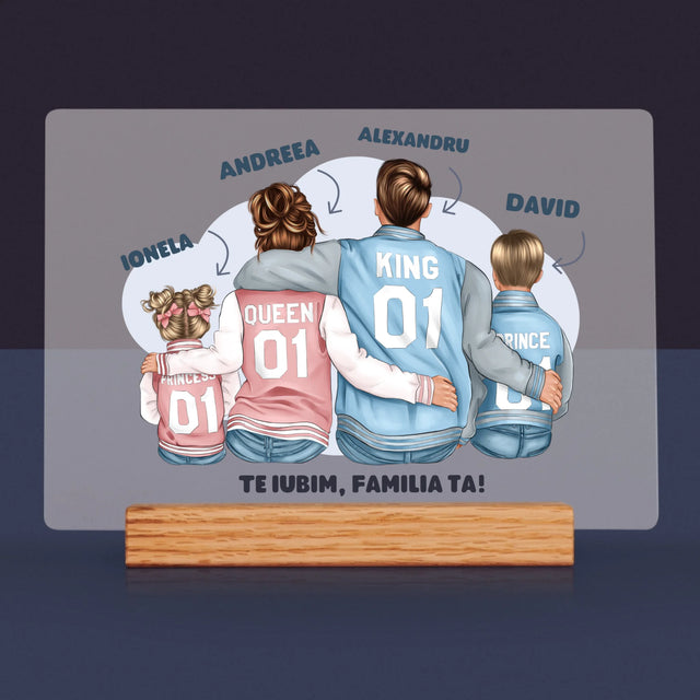 Creator De Personaj: Familia În Honoraci - Imprimare Pe Sticlă Acrilică (Horizontală)