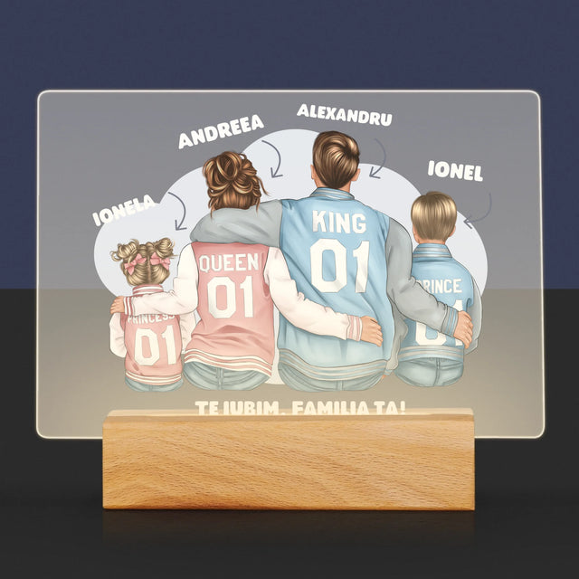 Creator De Personaj: Familia În Honoraci - Imprimare Pe Sticlă Acrilică (Horizontală)