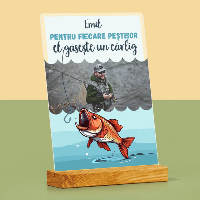 Fotografie Si Semnătură: El Găsește Un Cârlig - Imprimare Pe Sticlă Acrilică (Verticală)