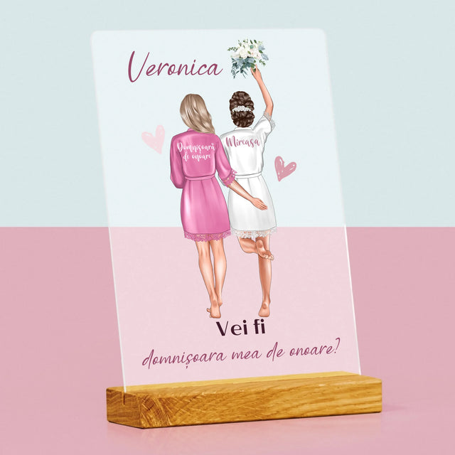 Creator De Personaj: Vei Fi Nașa Mea - Imprimare Pe Sticlă Acrilică (Verticală)