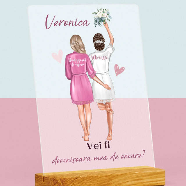 Creator De Personaj: Vei Fi Nașa Mea - Imprimare Pe Sticlă Acrilică (Verticală)