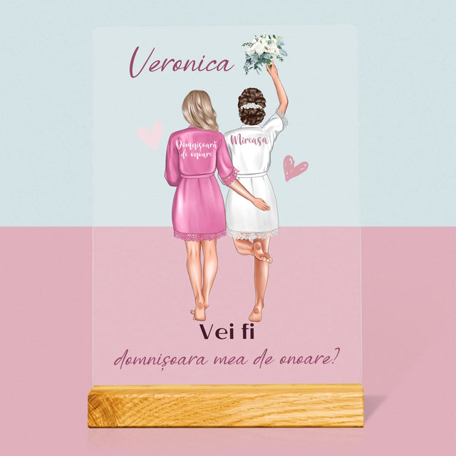 Creator De Personaj: Vei Fi Nașa Mea - Imprimare Pe Sticlă Acrilică (Verticală)