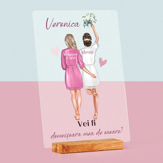 Creator De Personaj: Vei Fi Nașa Mea - Imprimare Pe Sticlă Acrilică (Verticală)