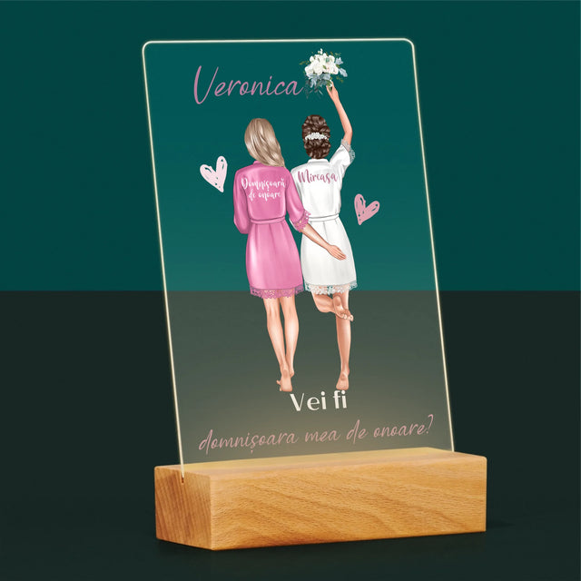 Creator De Personaj: Vei Fi Nașa Mea - Imprimare Pe Sticlă Acrilică (Verticală)