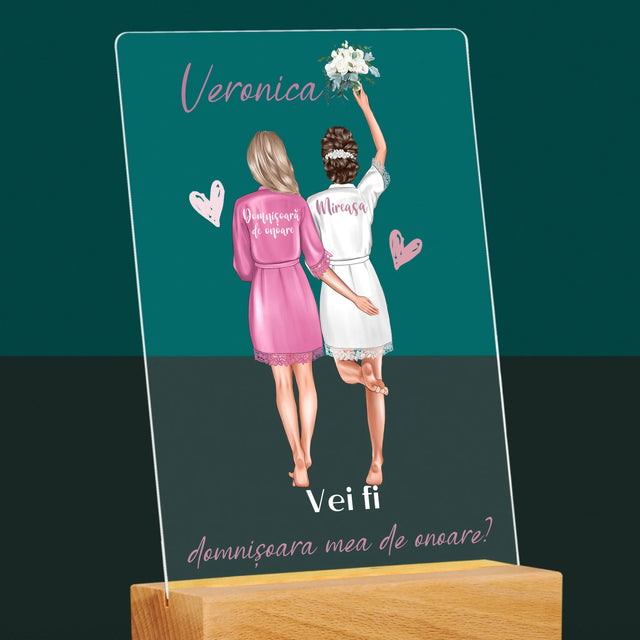 Creator De Personaj: Vei Fi Nașa Mea - Imprimare Pe Sticlă Acrilică (Verticală)