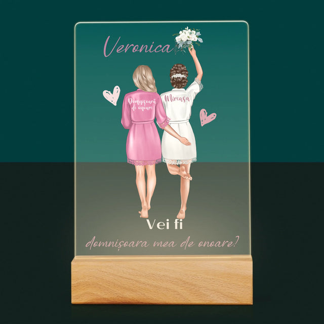 Creator De Personaj: Vei Fi Nașa Mea - Imprimare Pe Sticlă Acrilică (Verticală)