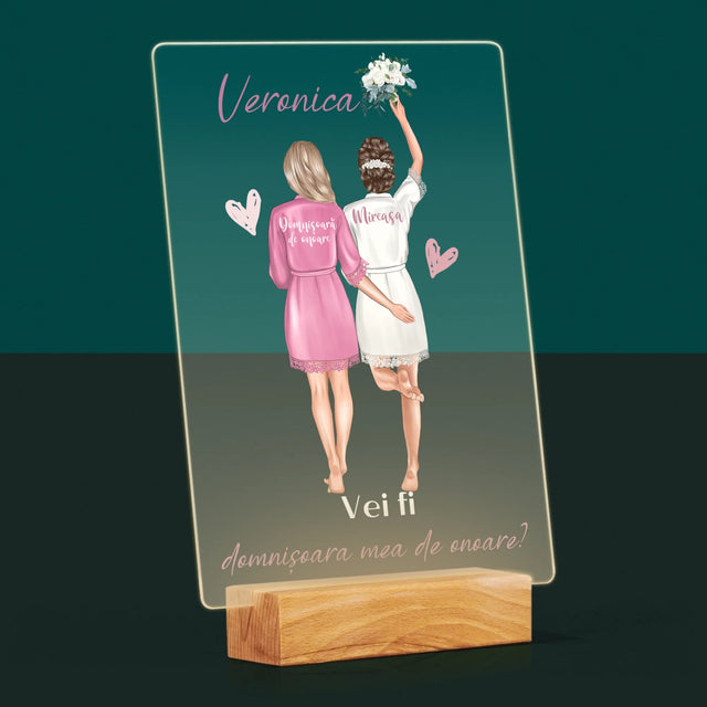 Creator De Personaj: Vei Fi Nașa Mea - Imprimare Pe Sticlă Acrilică (Verticală)