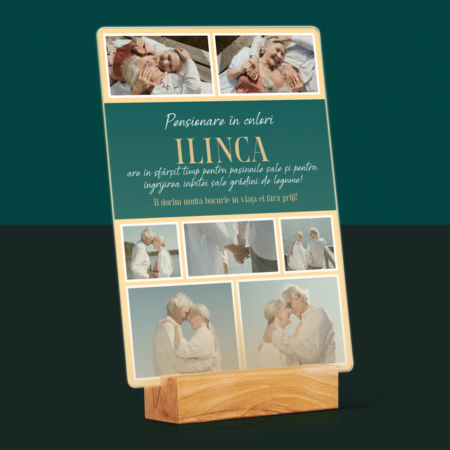 Colaj De Fotografii: Pensionare În Culori - Imprimare Pe Sticlă Acrilică (Verticală)