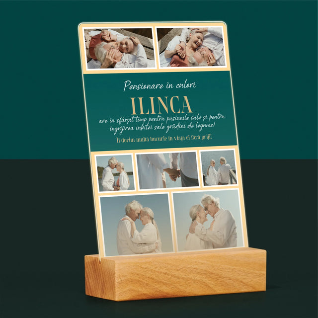 Colaj De Fotografii: Pensionare În Culori - Imprimare Pe Sticlă Acrilică (Verticală)