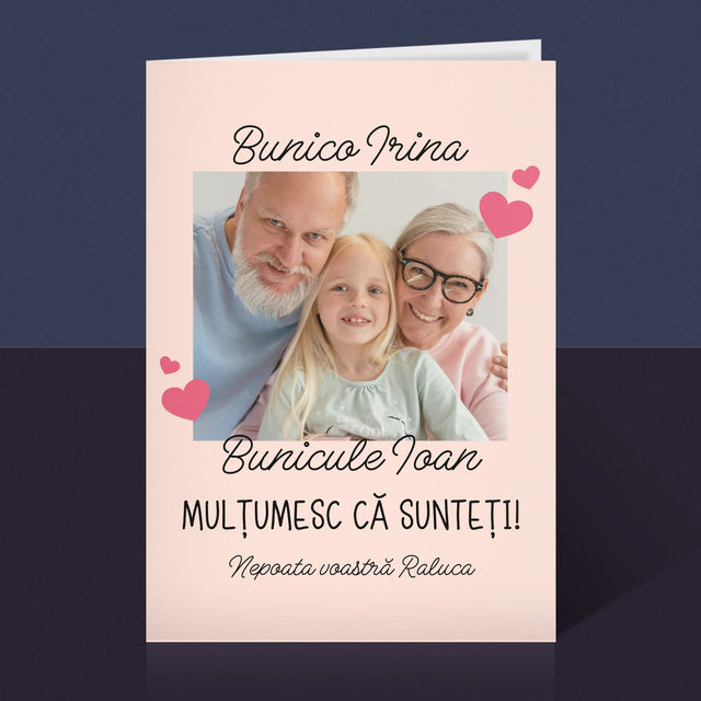 Fotografie Si Semnătură: Mulțumiri Pentru Bunici - Card Cu Felicitări