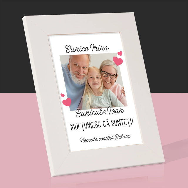 Fotografie Si Semnătură: Mulțumiri Pentru Bunici - Ramă Pentru Fotografii (Horizontală)