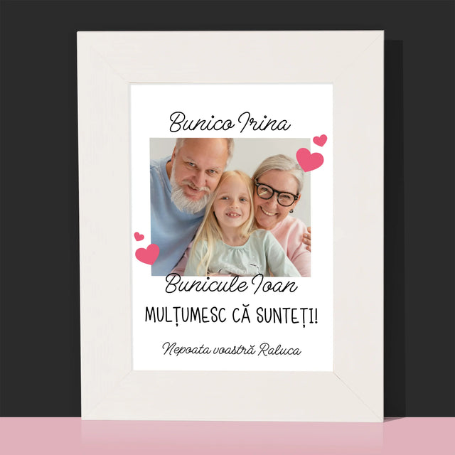 Fotografie Si Semnătură: Mulțumiri Pentru Bunici - Ramă Pentru Fotografii (Horizontală)