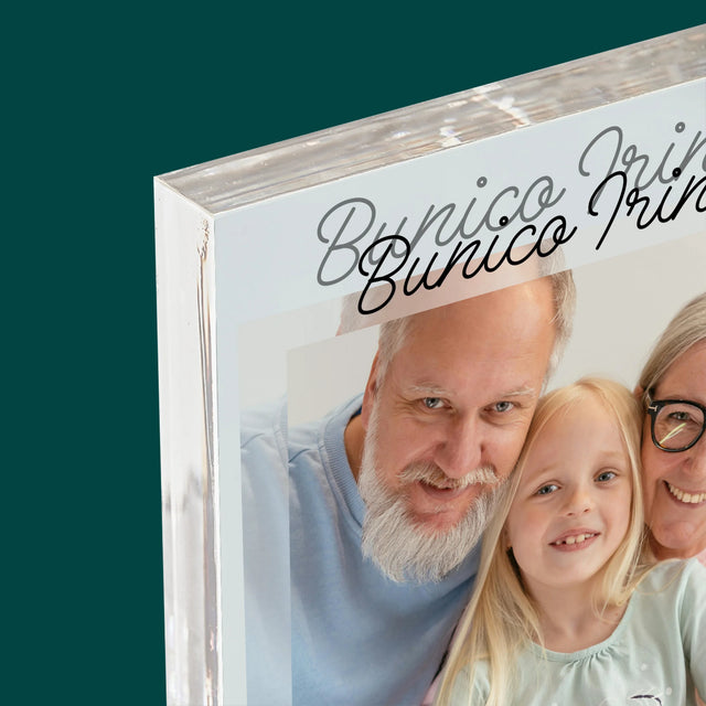 Fotografie Si Semnătură: Mulțumiri Pentru Bunici - Bloc Acrilic