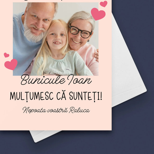 Fotografie Si Semnătură: Mulțumiri Pentru Bunici - Card Cu Felicitări