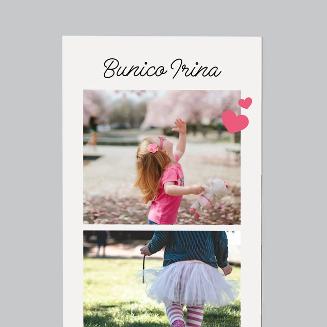 Fotografie Si Semnătură: Mulțumiri Pentru Bunici - Magnet Pe Fregider